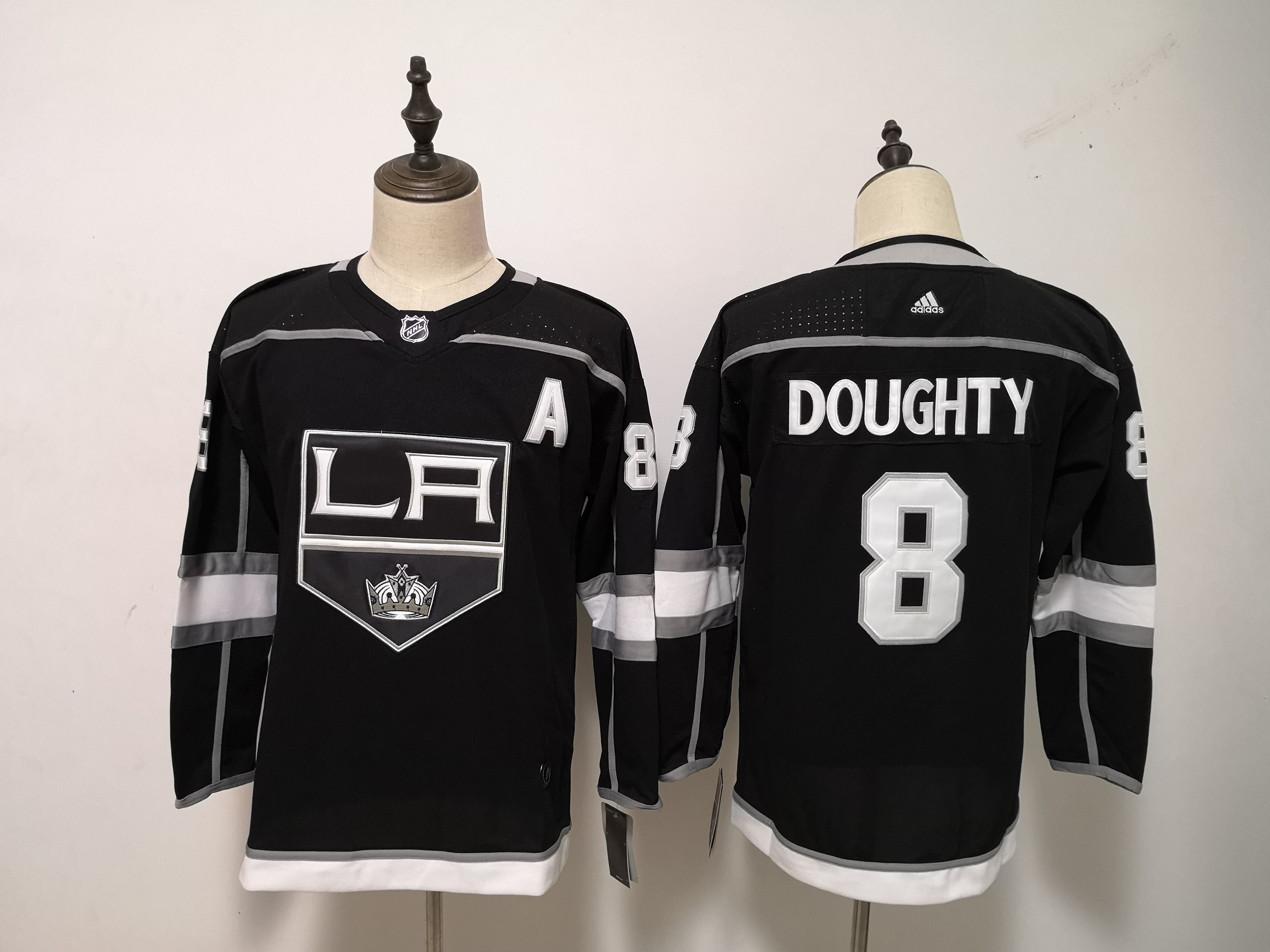 Women Los Angeles Kings #8 Doughty Black Adidas Hockey Stitched NHL Jerseys